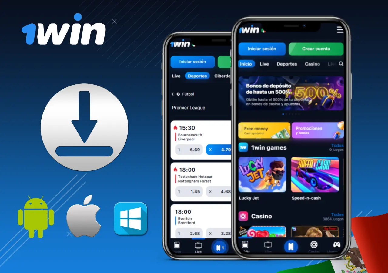 Descargue la aplicación oficial de 1Win para Android, iOS y Windows